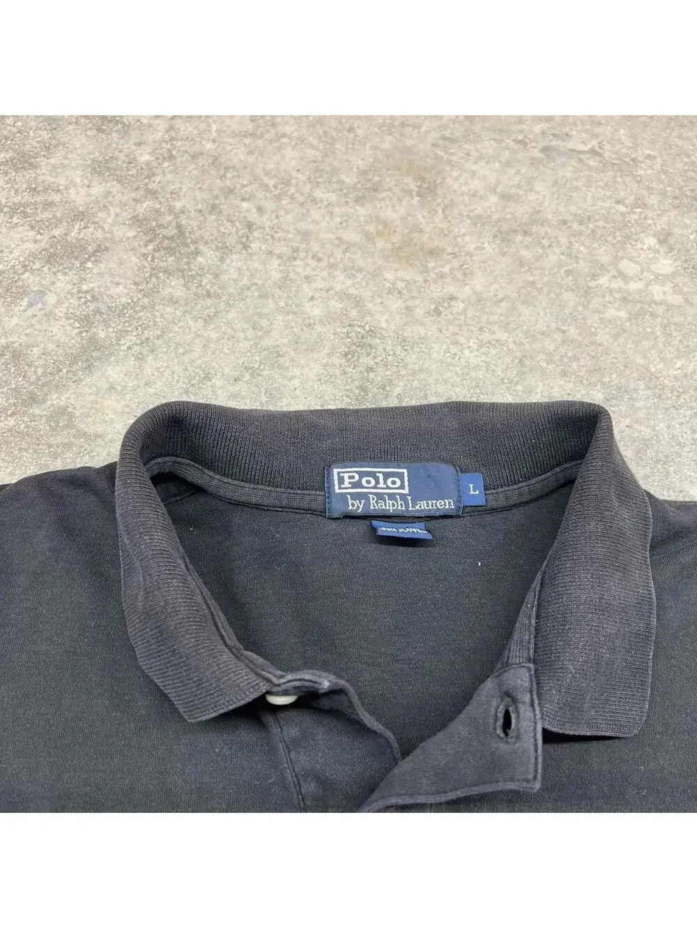 vintage polo ralph lauren black and red rugby polo shirt size large